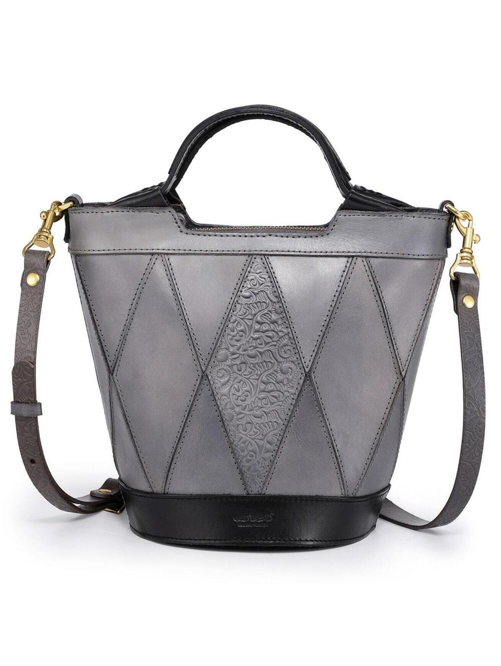 $200 Old Trend Women's Genuine Leather Primrose Mini Tote Bag - Gray